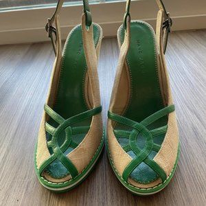Marc By Marc Jacobs Shoes  Green And Tan Wedges